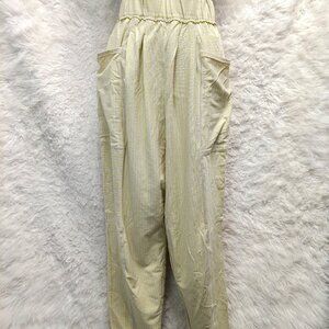 Free People Intimately Women's Yellow Stripped Waist Band Cotton Pants XS